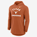 Texas Primetime Arch Men's Nike Dri-FIT College Long-Sleeve Hooded